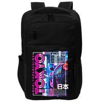Tokyo City 80s Synthwave Racing Car Japan Tokyo Impact Tech Backpack