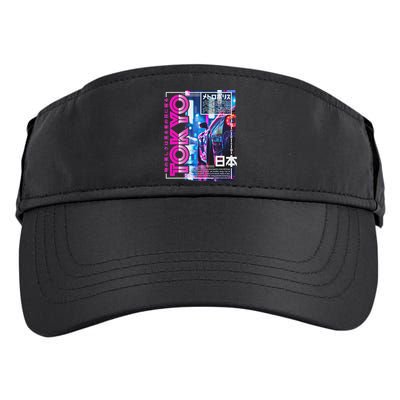 Tokyo City 80s Synthwave Racing Car Japan Tokyo Adult Drive Performance Visor
