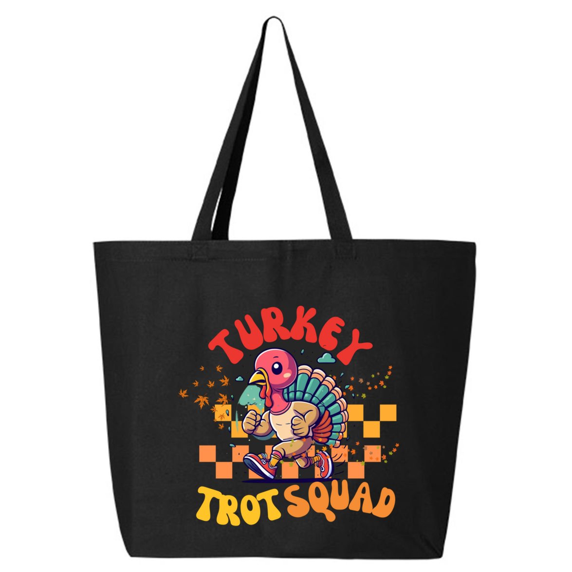 Turkey Costume Adult Running Face Turkey Trot Squad Gift 25L Jumbo Tote