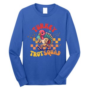 Turkey Costume Adult Running Face Turkey Trot Squad Gift Long Sleeve Shirt