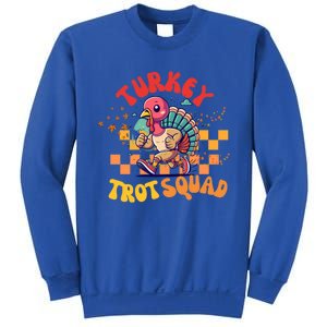 Turkey Costume Adult Running Face Turkey Trot Squad Gift Sweatshirt