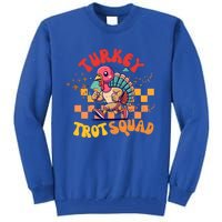 Turkey Costume Adult Running Face Turkey Trot Squad Gift Tall Sweatshirt