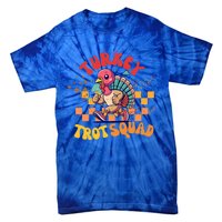 Turkey Costume Adult Running Face Turkey Trot Squad Gift Tie-Dye T-Shirt