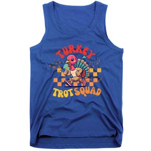 Turkey Costume Adult Running Face Turkey Trot Squad Gift Tank Top