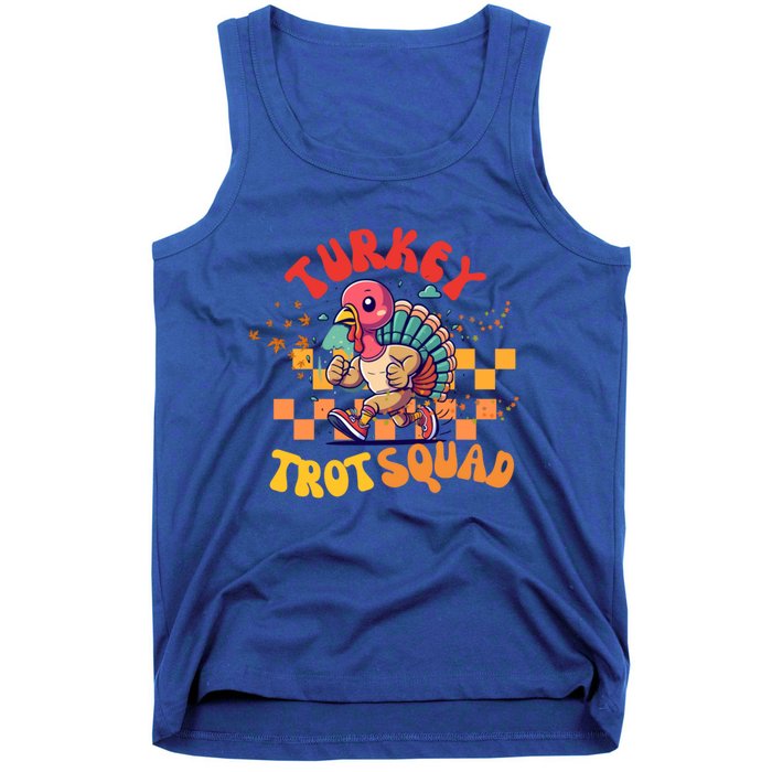 Turkey Costume Adult Running Face Turkey Trot Squad Gift Tank Top