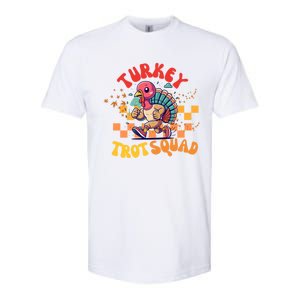 Turkey Costume Adult Running Face Turkey Trot Squad Gift Softstyle CVC T-Shirt