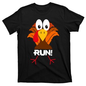 Turkey Costume Adult Running Face Turkey Trot T-Shirt