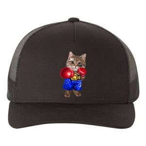 Tabby Cat As Boxing Champion, Boxer Yupoong Adult 5-Panel Trucker Hat