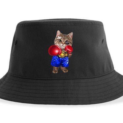 Tabby Cat As Boxing Champion, Boxer Sustainable Bucket Hat