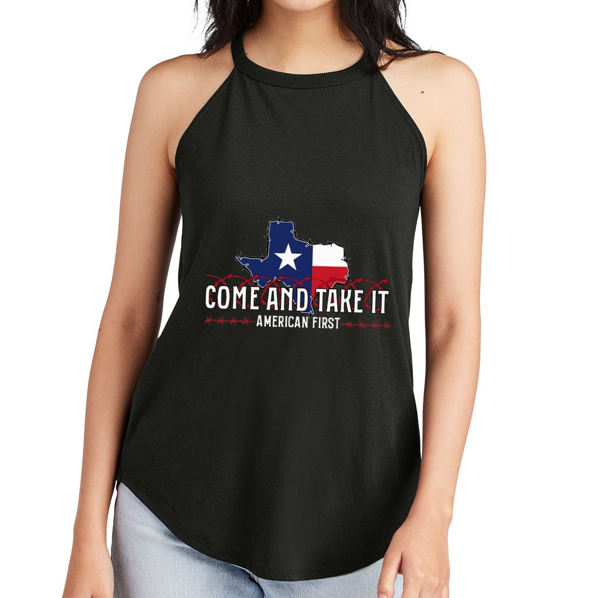 Texas Come And Take It Women's Perfect Tri Rocker Tank