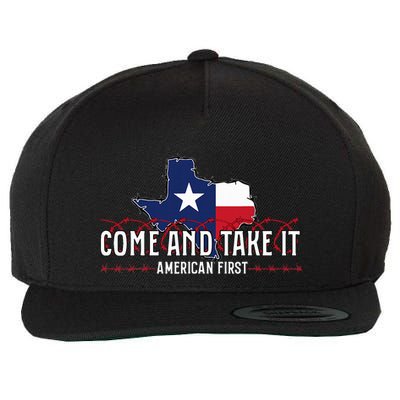 Texas Come And Take It Wool Snapback Cap