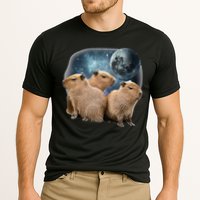 Three Capybaras And Moon Funny Capybara Humor Parody Performance Shirt