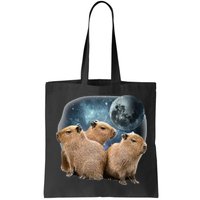 Three Capybaras And Moon Funny Capybara Humor Parody Bag