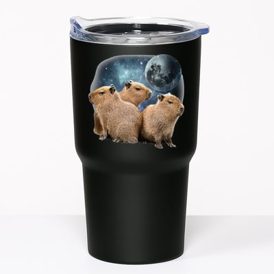 Three Capybaras And Moon Funny Capybara Humor Parody Tumbler