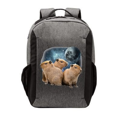 Three Capybaras And Moon Funny Capybara Humor Parody Vector Backpack