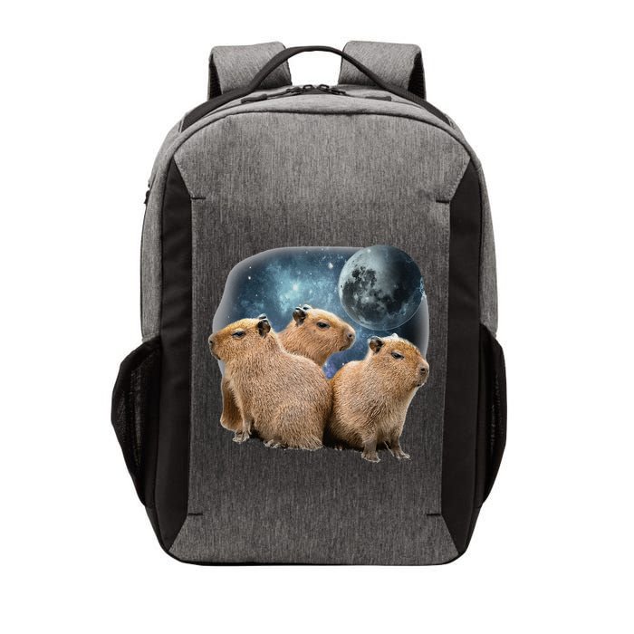 Three Capybaras And Moon Funny Capybara Humor Parody Vector Backpack