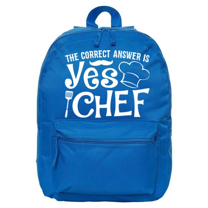 The Correct Answer Is Yes Chef Cute Gift 16 in Basic Backpack