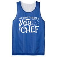 The Correct Answer Is Yes Chef Cute Gift Mesh Reversible Basketball Jersey Tank