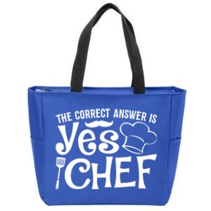 The Correct Answer Is Yes Chef Cute Gift Zip Tote Bag