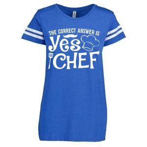 The Correct Answer Is Yes Chef Cute Gift Enza Ladies Jersey Football T-Shirt