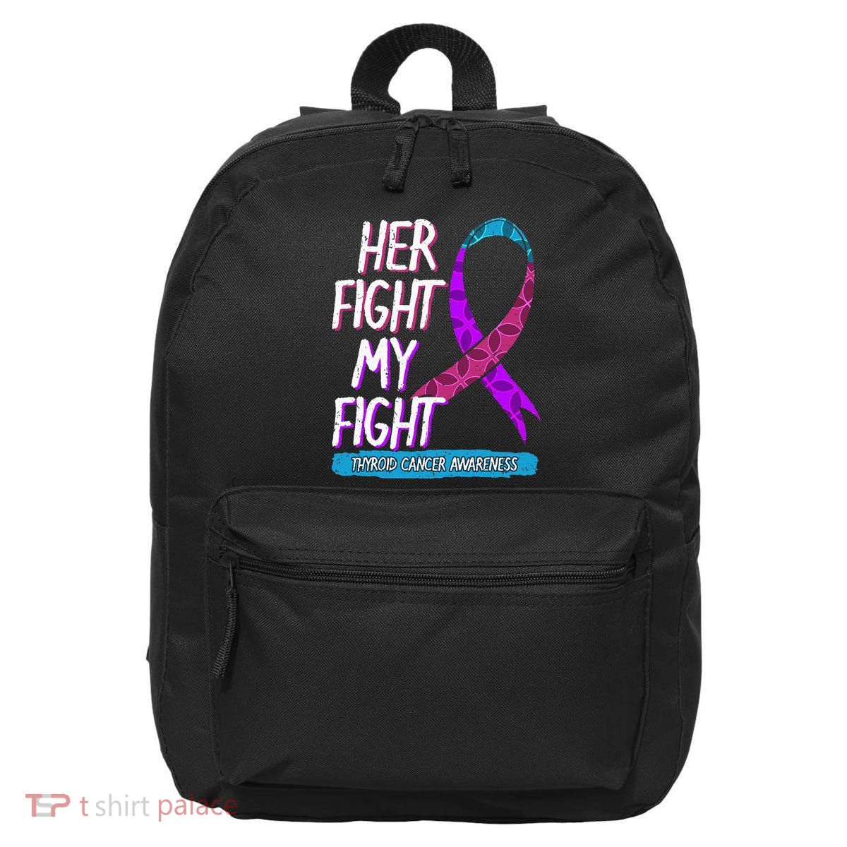 Thyroid Cancer Awareness Ribbon Endocrinologist Gift Idea 16 in Basic Backpack