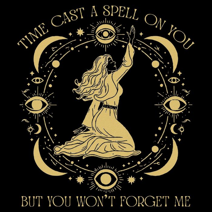 Time Cast A Spell On You Graphic But You WonT Forget Me Drawstring Bag