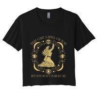 Time Cast A Spell On You Graphic But You WonT Forget Me Crop Top