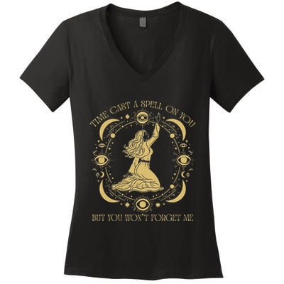 Time Cast A Spell On You Graphic But You WonT Forget Me Women's V-Neck T-Shirt