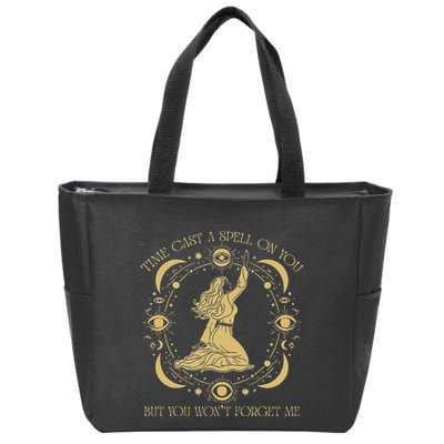 Time Cast A Spell On You Graphic But You WonT Forget Me Zip Tote Bag