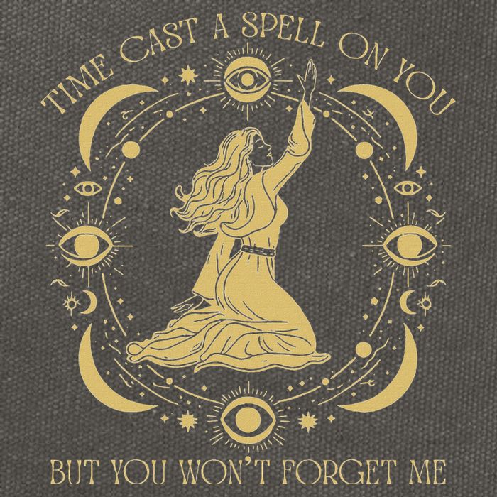 Time Cast A Spell On You Graphic But You WonT Forget Me Cotton Canvas Backpack
