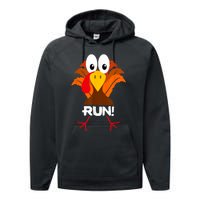 Turkey Costume Adult Running Face Turkey Trot Performance Fleece Hoodie