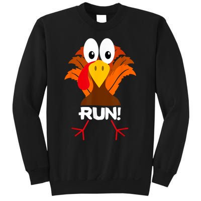 Turkey Costume Adult Running Face Turkey Trot Sweatshirt