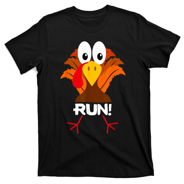 Turkey Costume Adult Running Face Turkey Trot T-Shirt