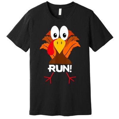 Turkey Costume Adult Running Face Turkey Trot Premium T-Shirt