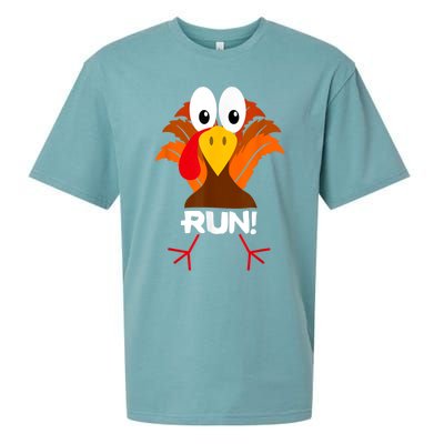 Turkey Costume Adult Running Face Turkey Trot Sueded Cloud Jersey T-Shirt