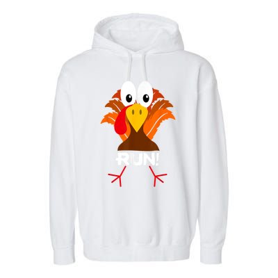 Turkey Costume Adult Running Face Turkey Trot Garment-Dyed Fleece Hoodie