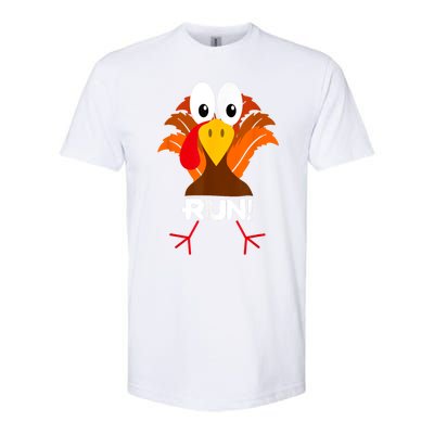 Turkey Costume Adult Running Face Turkey Trot Softstyle CVC T-Shirt