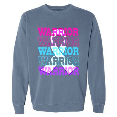 Thyroid Cancer Awareness Thyroid Cancer Warrior Gift Garment-Dyed Sweatshirt