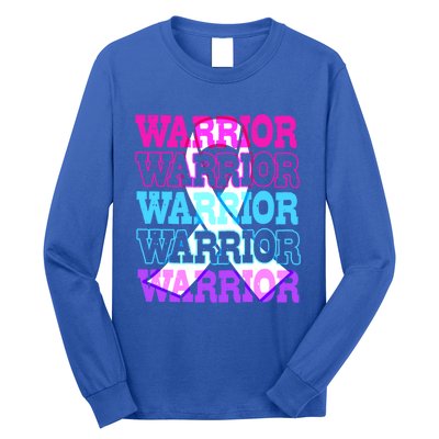 Thyroid Cancer Awareness Thyroid Cancer Warrior Gift Long Sleeve Shirt