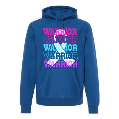 Thyroid Cancer Awareness Thyroid Cancer Warrior Gift Premium Hoodie