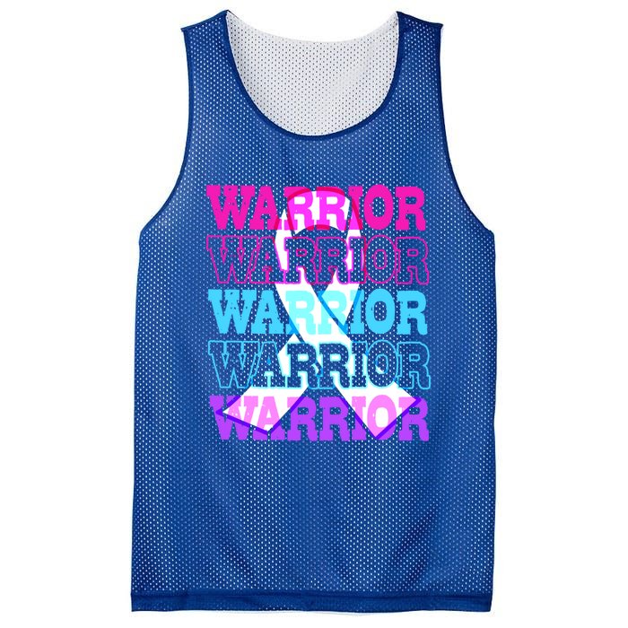 Thyroid Cancer Awareness Thyroid Cancer Warrior Gift Mesh Reversible Basketball Jersey Tank