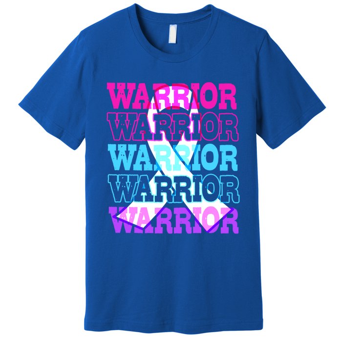 Thyroid Cancer Awareness Thyroid Cancer Warrior Gift Premium T-Shirt