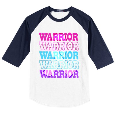 Thyroid Cancer Awareness Thyroid Cancer Warrior Gift Baseball Sleeve Shirt