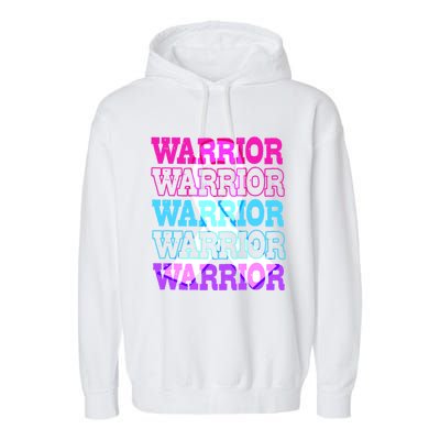 Thyroid Cancer Awareness Thyroid Cancer Warrior Gift Garment-Dyed Fleece Hoodie