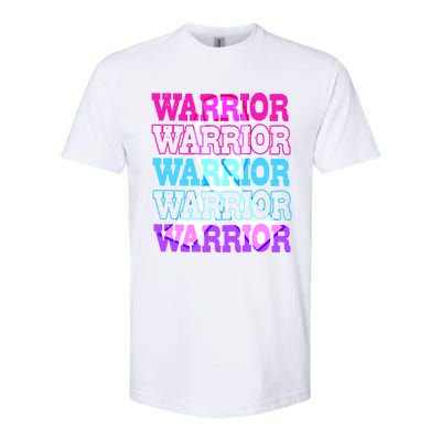 Thyroid Cancer Awareness Thyroid Cancer Warrior Gift Softstyle CVC T-Shirt