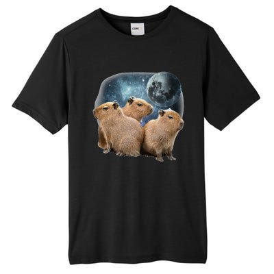 Three Capybaras And Moon Funny Capybara Humor Parody Tall Fusion ChromaSoft Performance T-Shirt