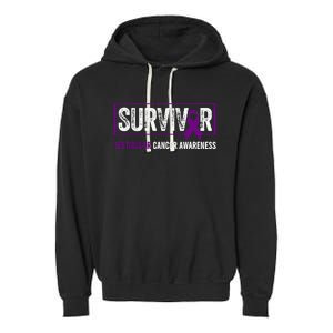 Testicular Cancer Awareness Testicular Cancer Survivor Garment-Dyed Fleece Hoodie