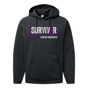 Testicular Cancer Awareness Testicular Cancer Survivor Performance Fleece Hoodie