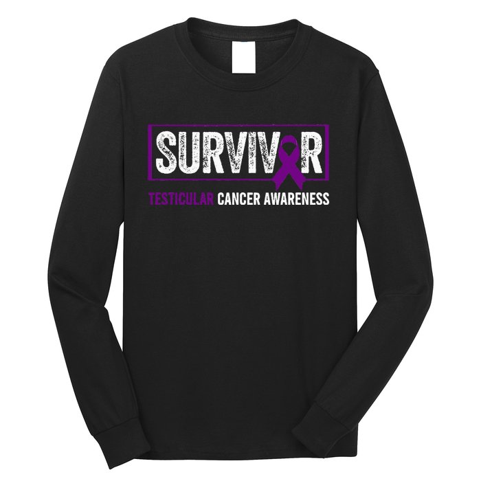 Testicular Cancer Awareness Testicular Cancer Survivor Long Sleeve Shirt