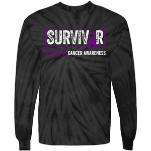 Testicular Cancer Awareness Testicular Cancer Survivor Tie-Dye Long Sleeve Shirt